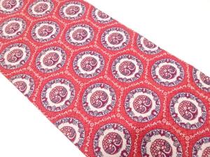 亀甲に花鳥模様織り出し　名古屋帯